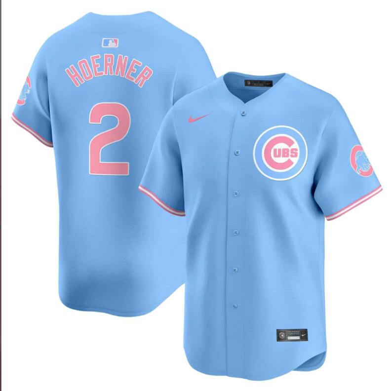 Men Chicago Cubs #2 Hoerner blue 2024 Nike MLB jersey